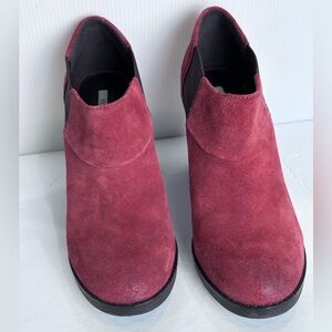 Ladies Geox Respire Brick Glimmer Pumps 38.5 / 8 Red Distressed Leather Heel